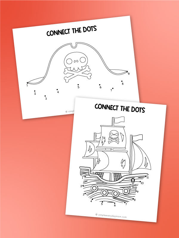 printable pirate connect the dots
