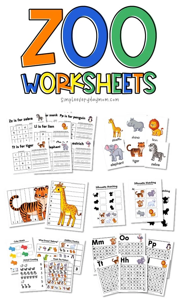 Zoo Animal Worksheets For Preschool