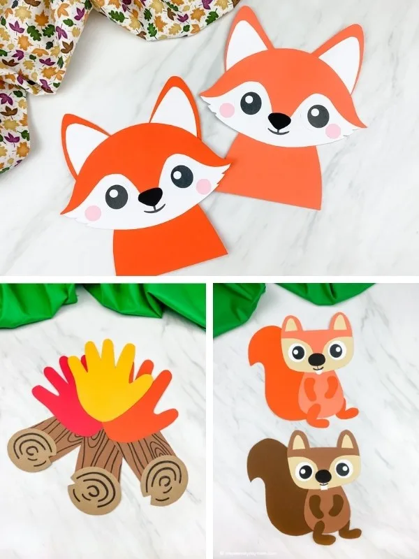 camping crafts for kids image collage