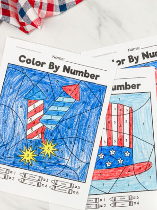 Patriotic Color By Number Printables Story