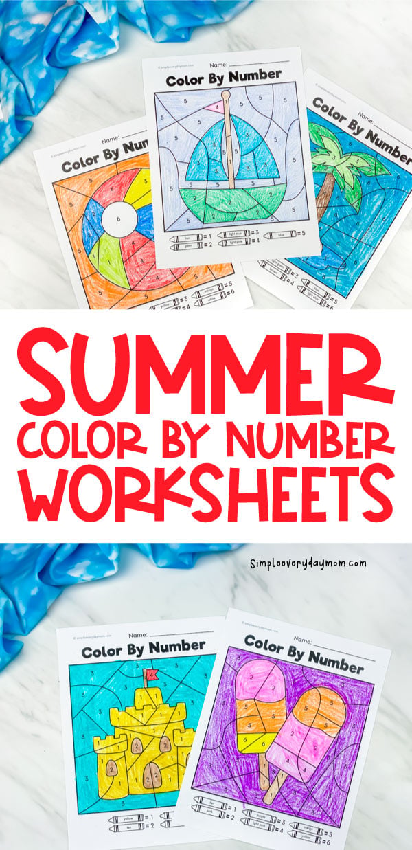 Fun Summer Color By Number Printables