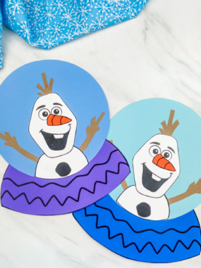 Snowglobe Olaf Craft [Free Template] Story