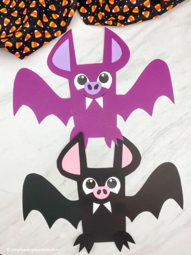 Preschool Bat Craft [Free Template] Story