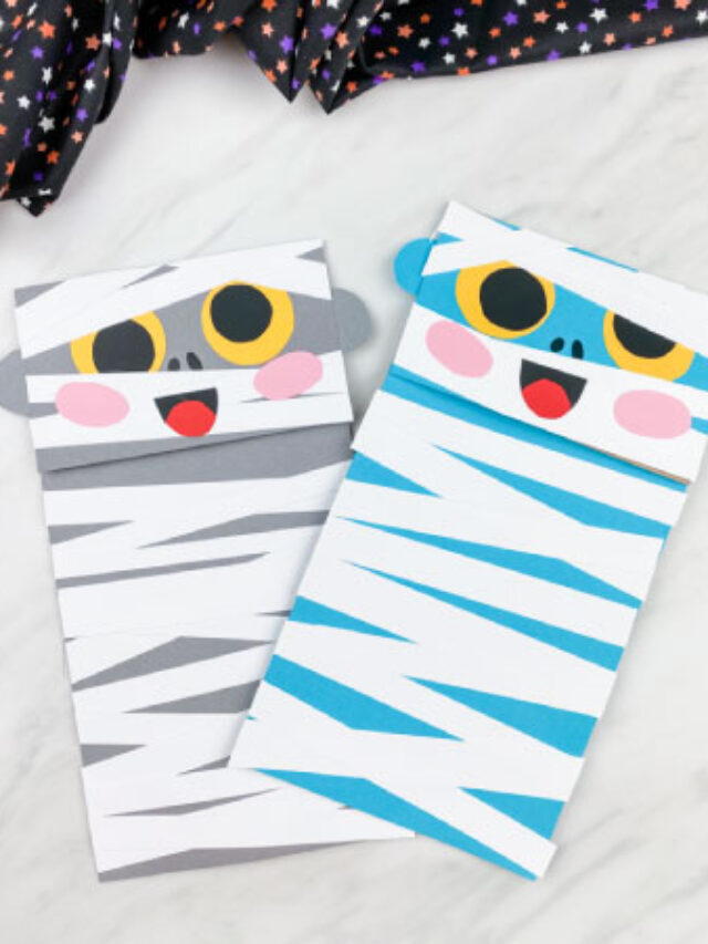 Paper Bag Mummy Craft For Kids [Free Template] Story