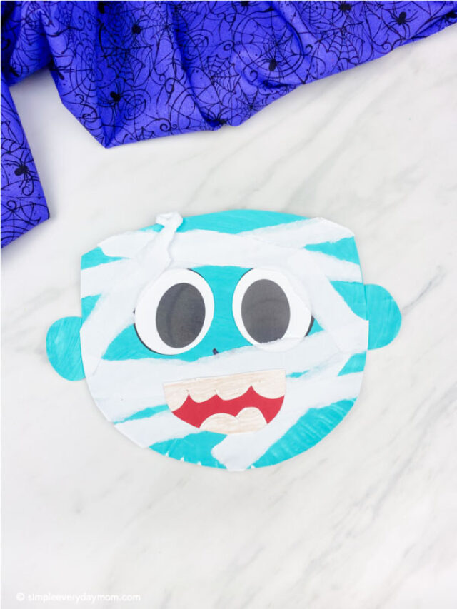 Paper Plate Mummy Craft [Free Template] Story