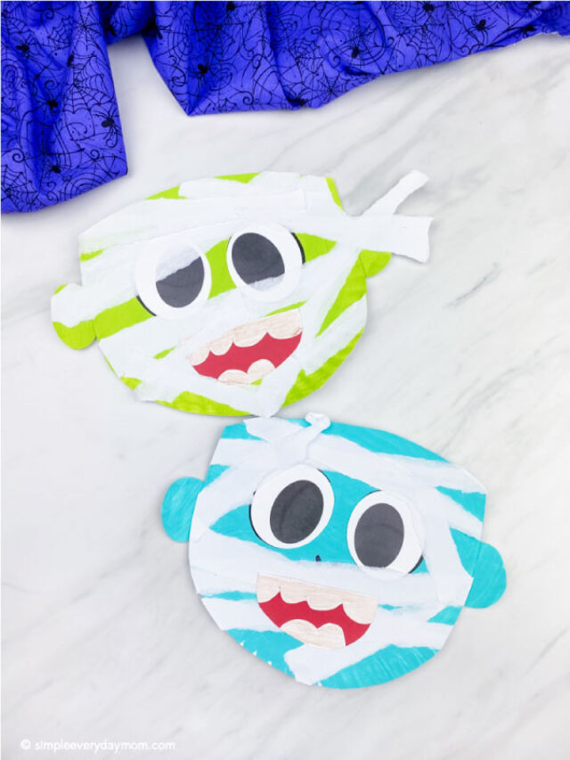 Paper Plate Mummy Craft [Free Template] Story