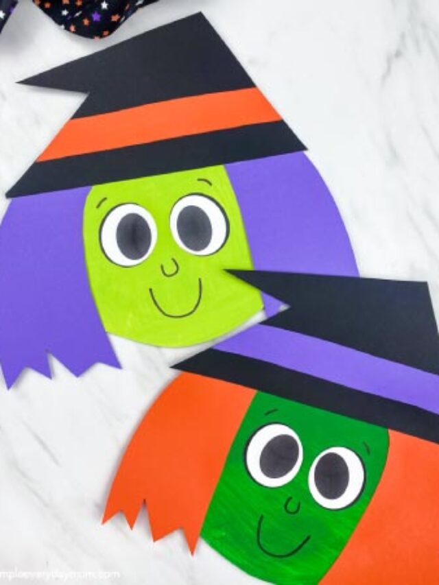 Paper Plate Witch Craft For Kids [Free Template] Story