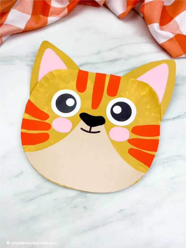 paper plate tabby cat craft