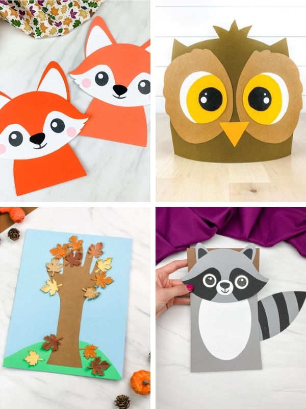 fall kids crafts image collage