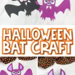 collage of bat craft images with the words halloween bat craft in the middle