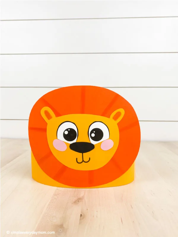 paper lion headband craft