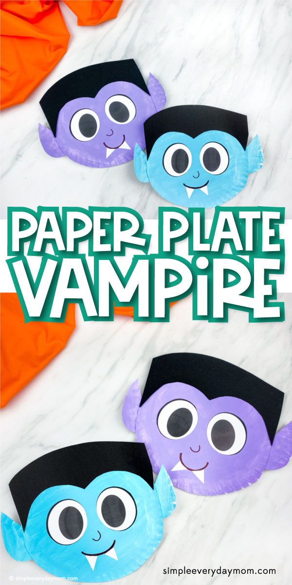 Paper Plate Vampire Craft For Kids [Free Template]