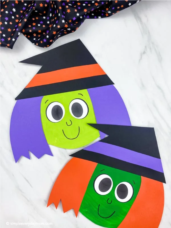 2 paper plate witch crafts for kids