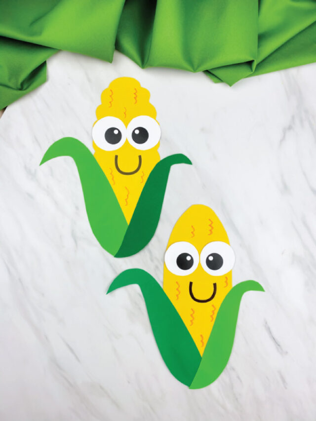 Easy Corn Craft For Preschoolers [Free Template] Story