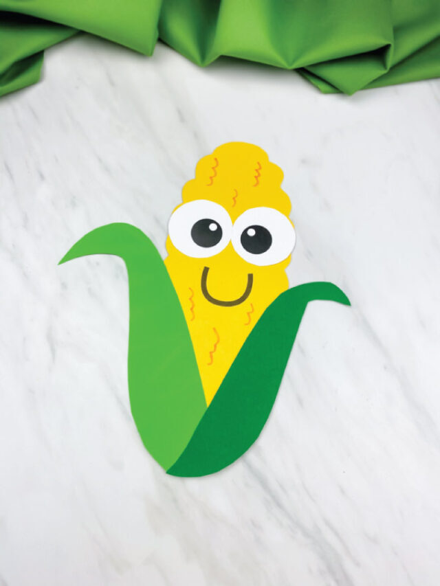 Easy Corn Craft For Preschoolers [Free Template] Story