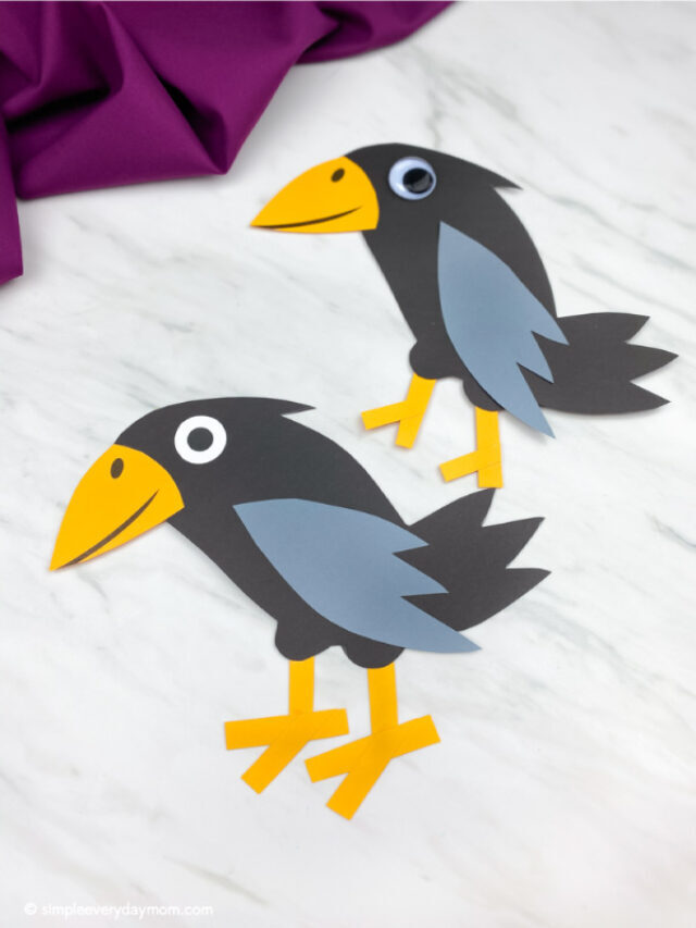 Crow Craft For Kids [FREE Template] Story