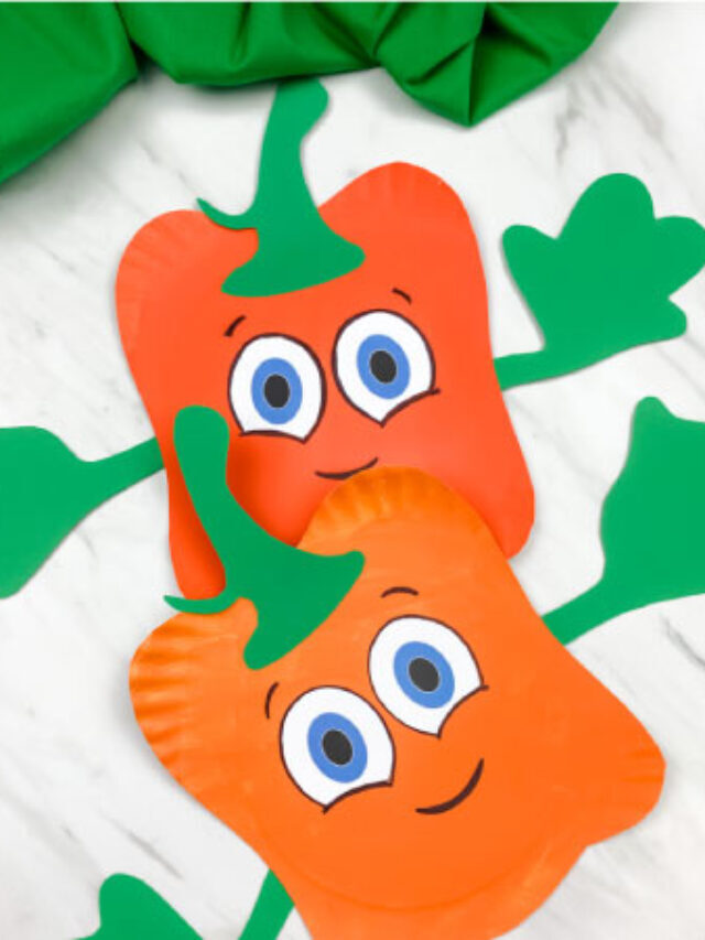 Paper Plate Spookley The Square Pumpkin Craft [Free Template] Story
