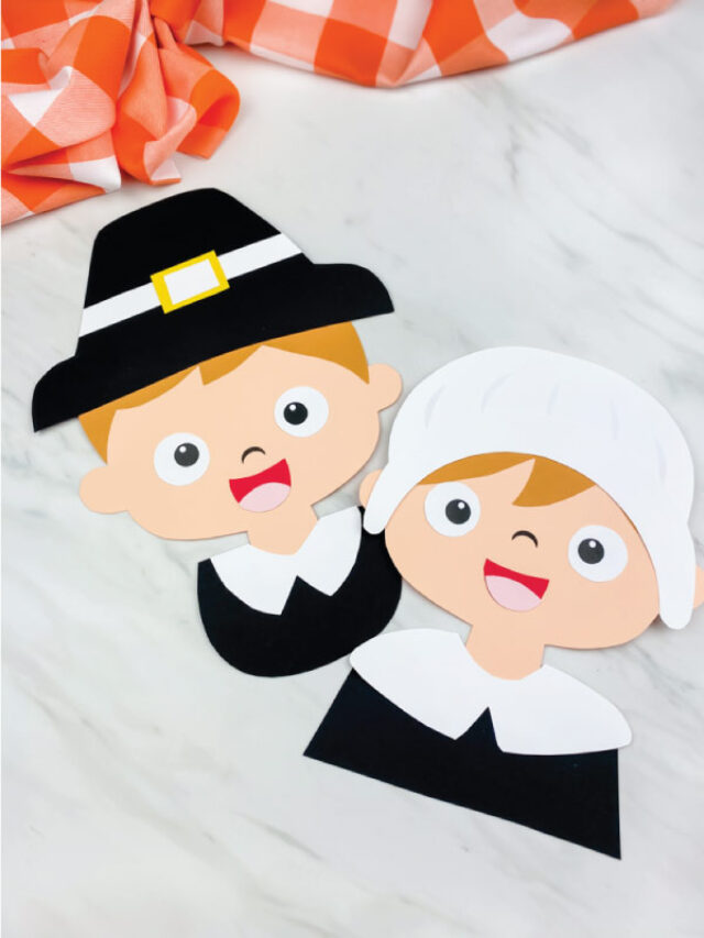 boy and girl pilgrim paper crafts