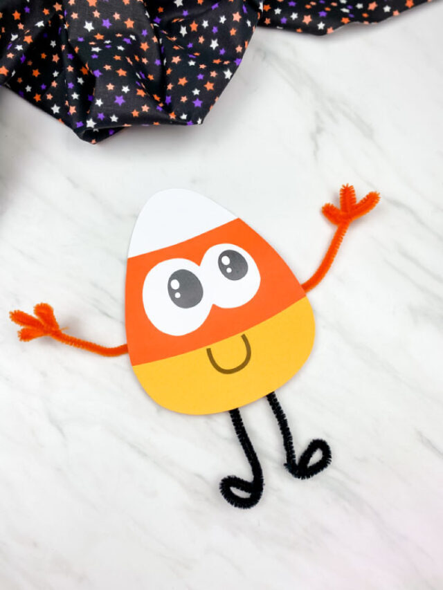 Candy Corn Craft For Kids [Free Template] Story