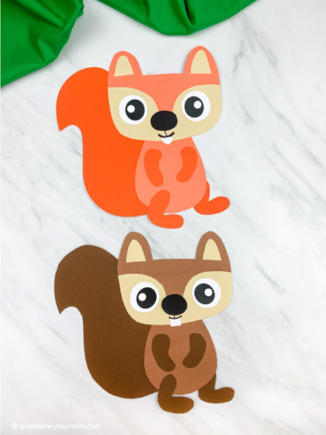 Squirrel Craft For Kids [Free Template] Story