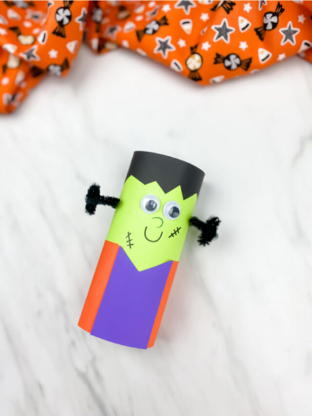Toilet Paper Roll Frankenstein Craft [Free Template] Story