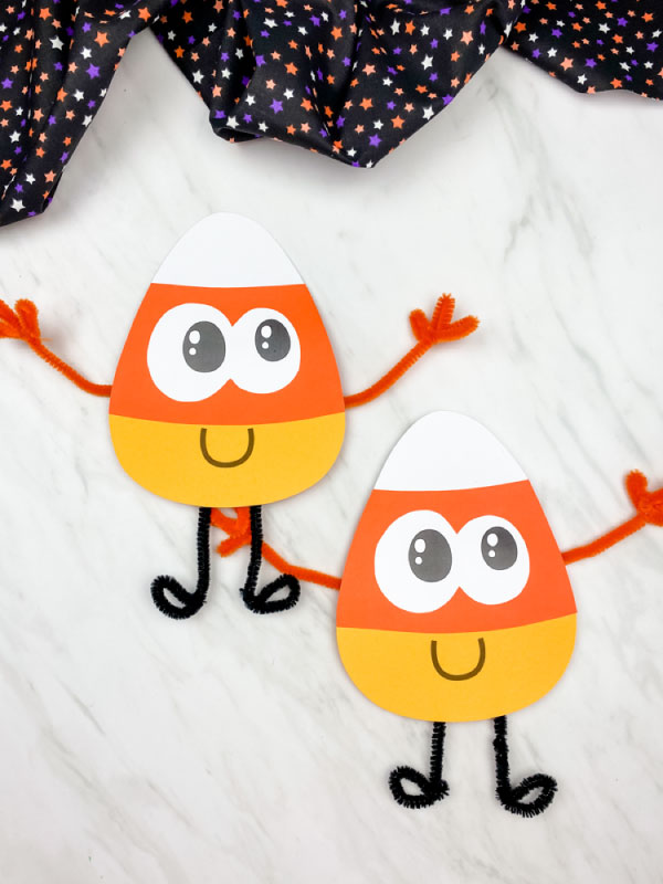 two paper candy corn crafts