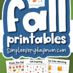 fall printables for kids with the words fall printables