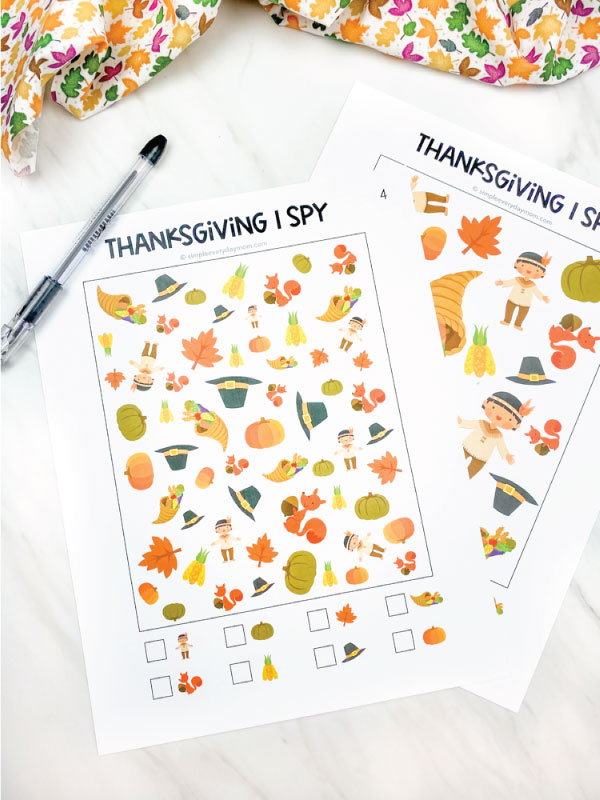 thanksgiving i spy printables