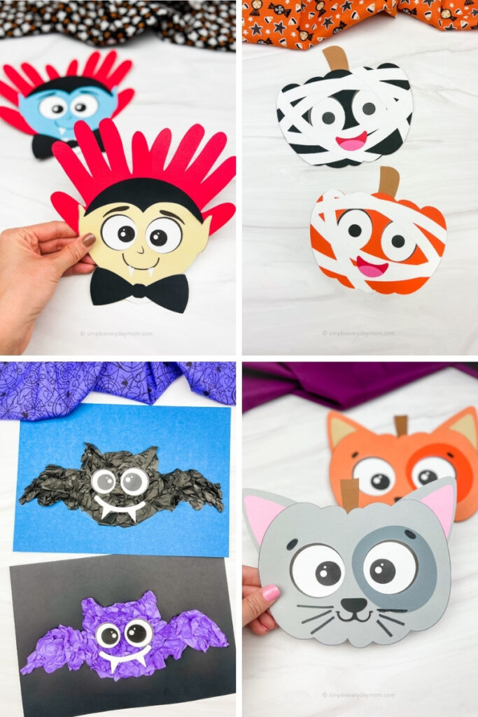 Halloween crafts for kids image collage
