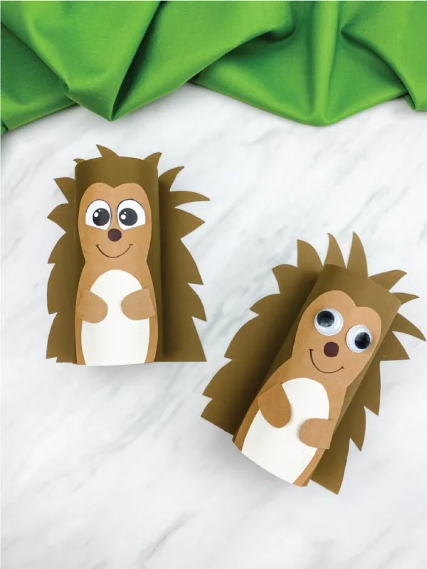 two toilet paper roll hedgehog crafts