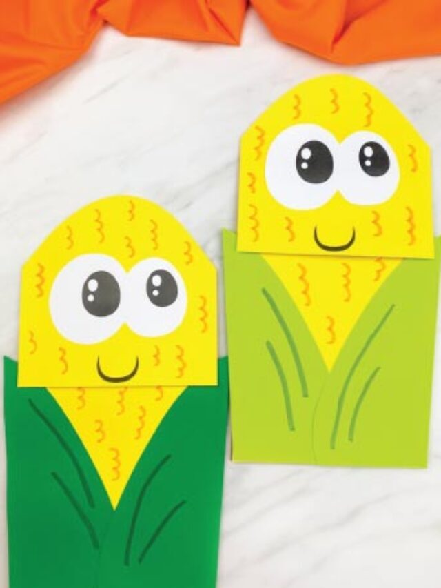 Paper Bag Corn Craft [With FREE Template] Story