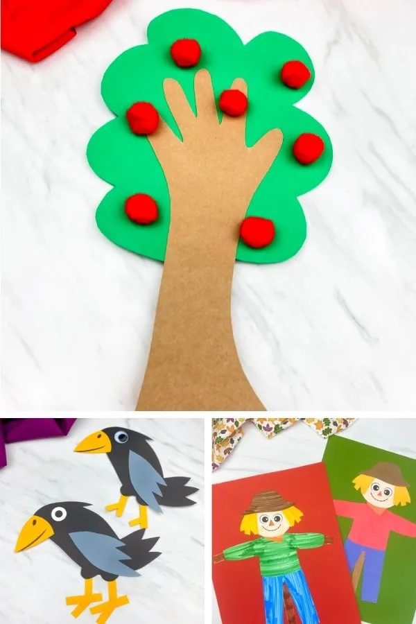 fall crafts image collage