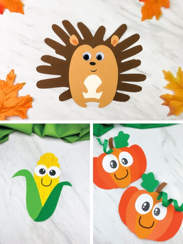 fall kids craft image collage 