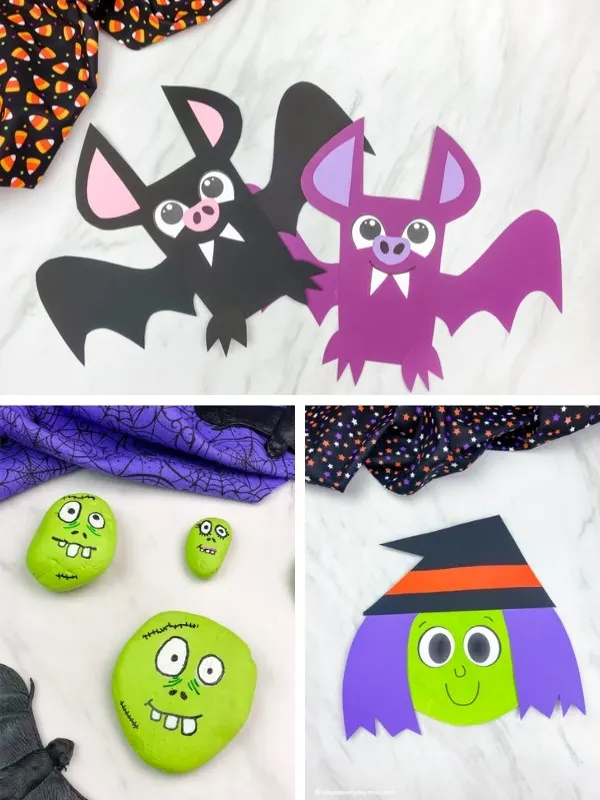 Halloween craft image collage