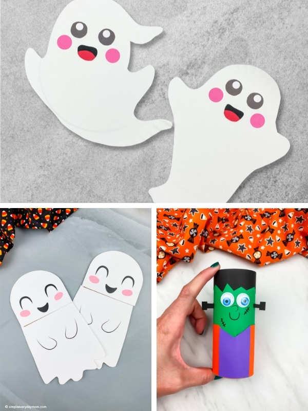 Halloween crafts image collage