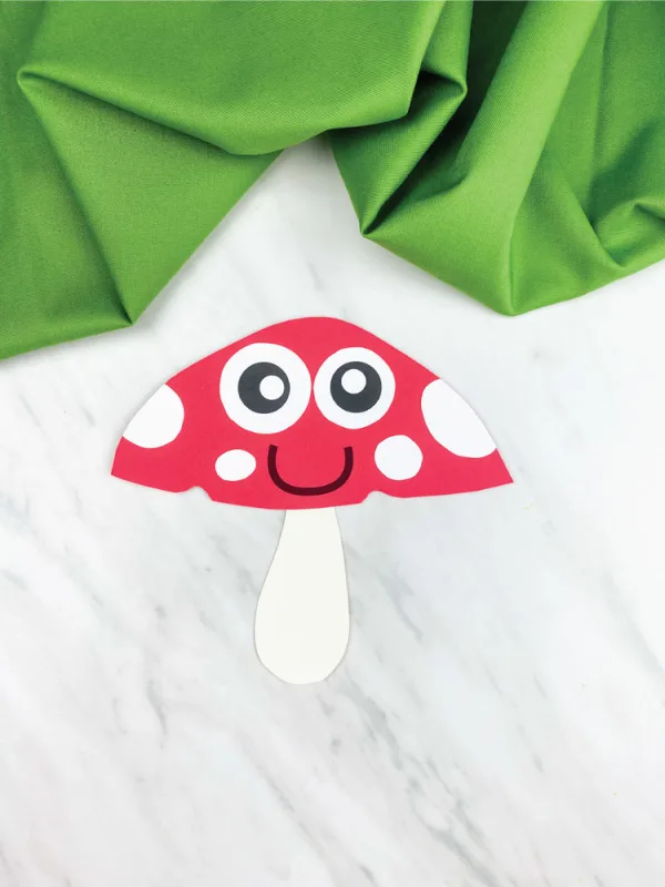 red paper mushroom craft for kids