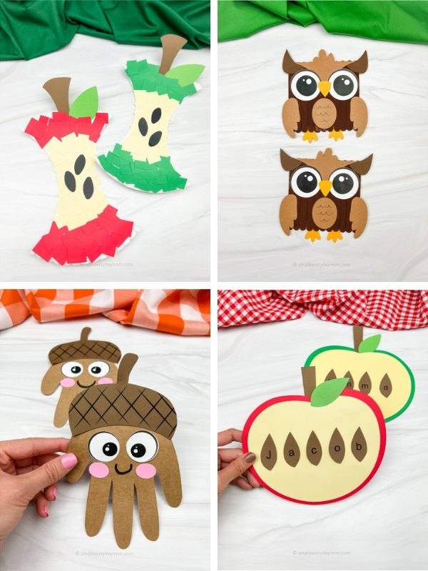20+ Easy Fall Crafts For Kids [Free Templates]