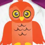 orange owl paper bag craft