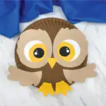 brown paper plate owl craft