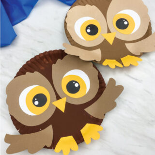 Paper Plate Owl Craft For Kids [Free Template]