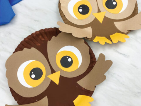 Paper Plate Owl Craft For Kids [Free Template]