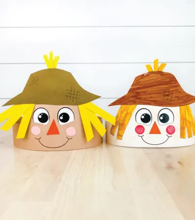 Scarecrow Headband Craft For Kids [Free Template]