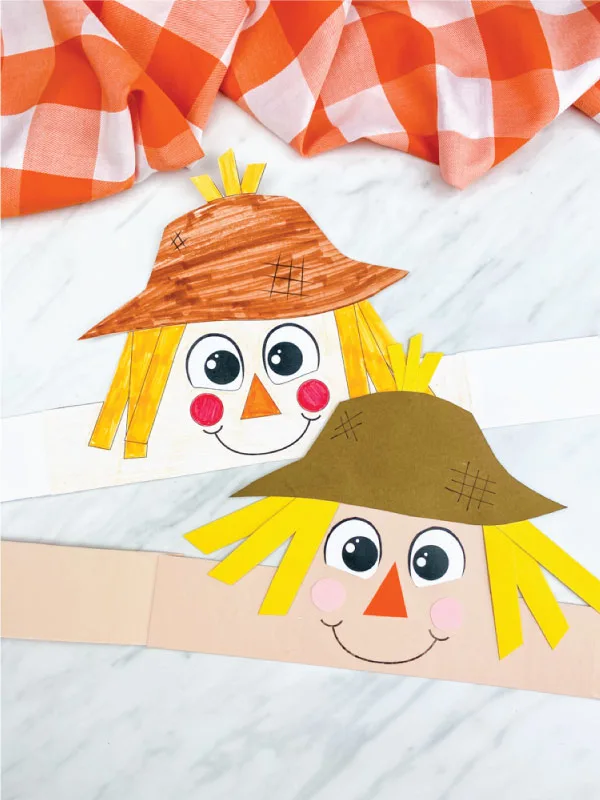 two scarecrow headbands for kids