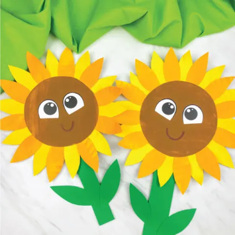 sunflower craft with paper plates image