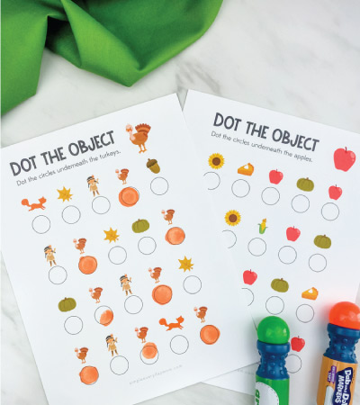 Thanksgiving dot the object printables