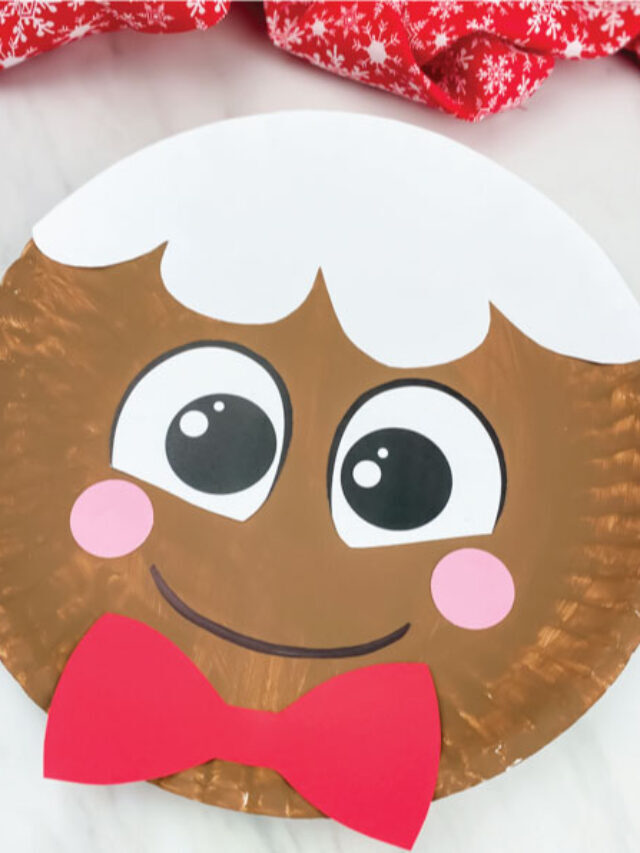 Paper Plate Gingerbread Man Craft [Free Template] Story