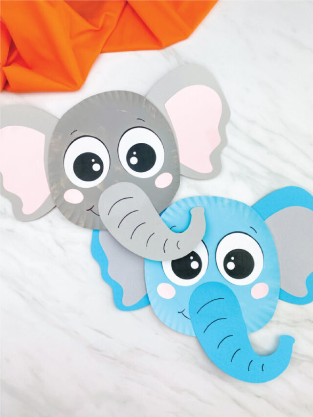 Elephant Paper Plate Craft For Kids [Free Template] Story