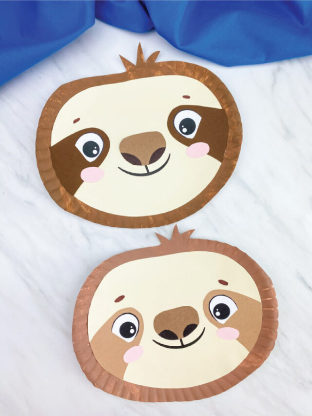 Paper Plate Sloth Craft For Kids With FREE Template Story