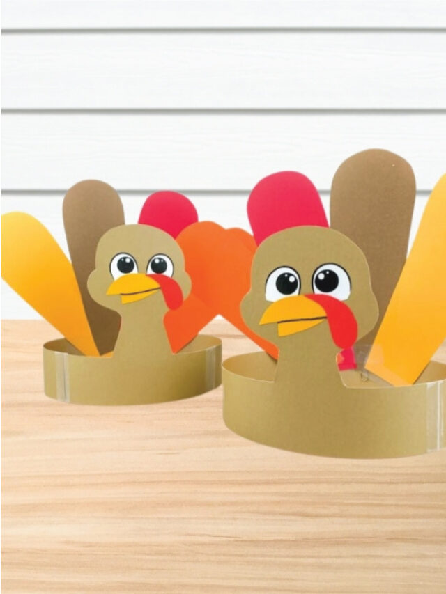 2 turkey headband crafts