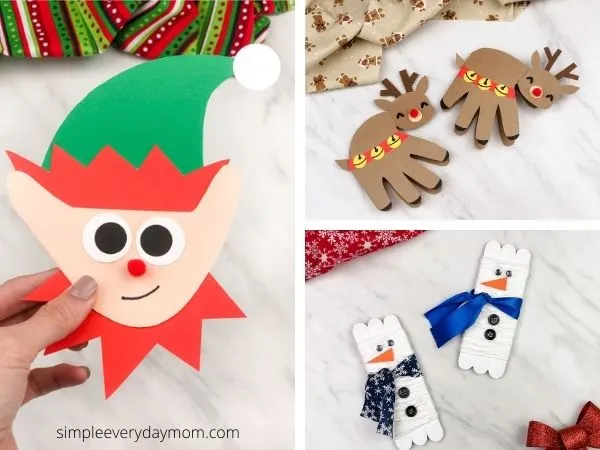 collage of christmas craft images